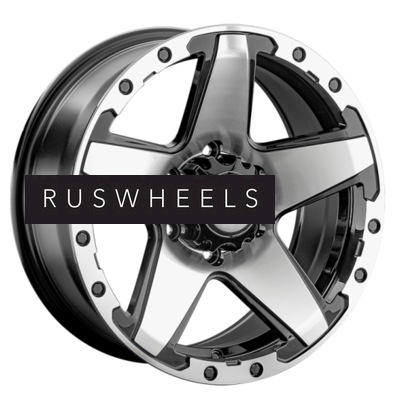 Диски LS 8x17/6x139,7 ET30 D100,1 1284 BKF (конус, Колпак+лого)