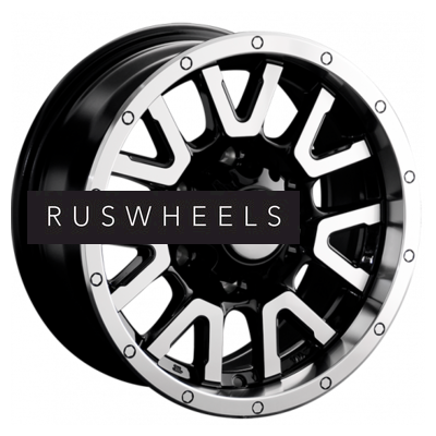 Диски LS 7x15/6x139,7 ET10 D106,1 1288 BKF (конус, Колпак+лого)