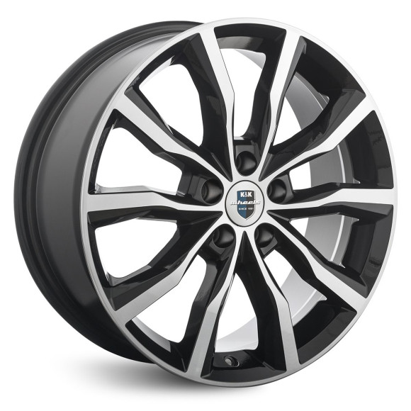 Диски КиК 7.5\R18 5*108 ET33 d67.1 алмаз чёрный