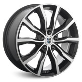 Диски КиК  Портер  7,5\R18 5*112 ET35  d66,6  алмаз чёрный  [76177]  <С>  Fb max 750 kg