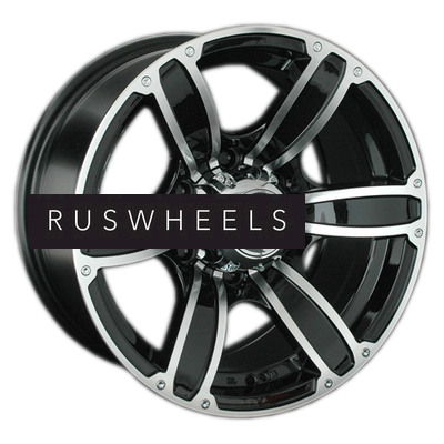 Диски LS 8x17/6x139,7 ET10 D107,1 766 BKF (конус, Колпак+лого)