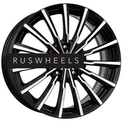 Диски КИК 7x17/4x100 ET38 D67,1 Акцент (КС562) Алмаз черный