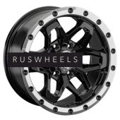 Диски LS 9x17/6x139,7 ET15 D106,1 1350 BKL (конус, Колпак+лого)